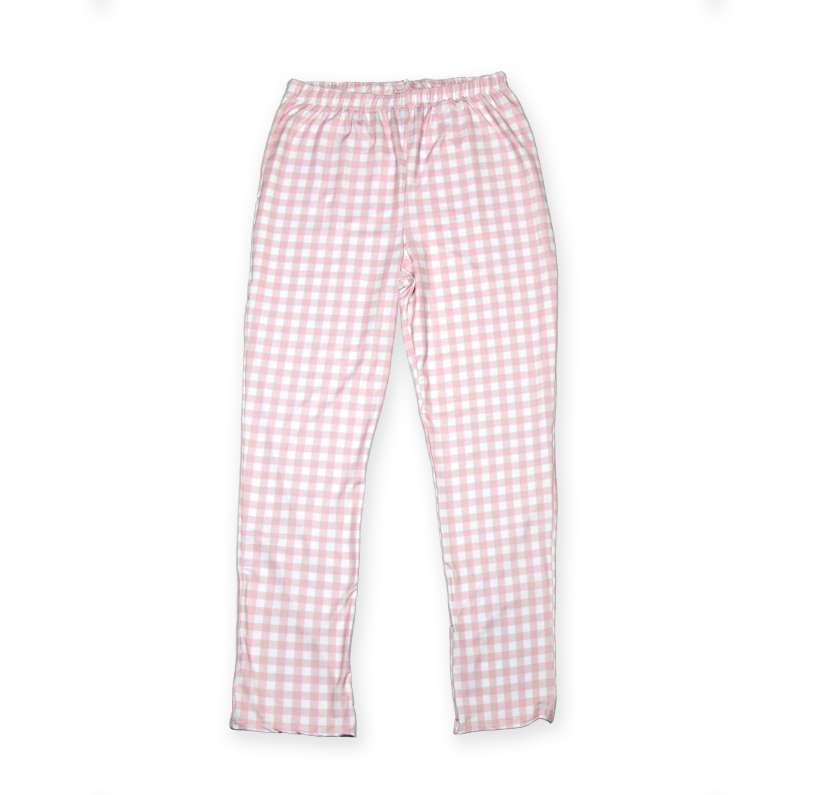 Calça Pijama Mamãe Xadrez Rosa