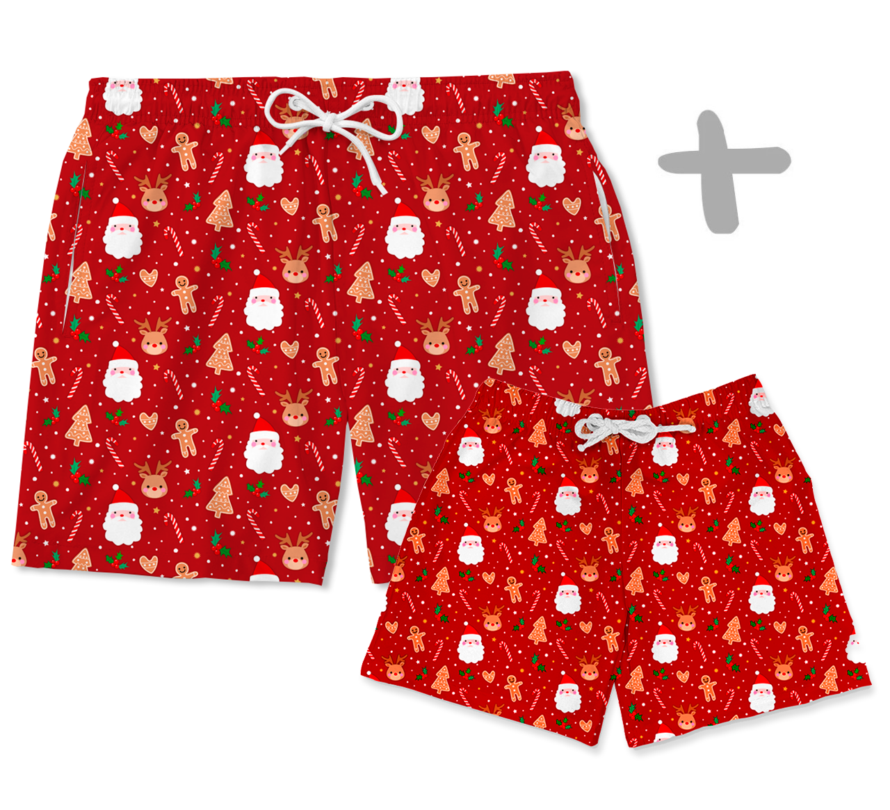 Shorts Tal Pai Tal Baby Natal Vermelho
