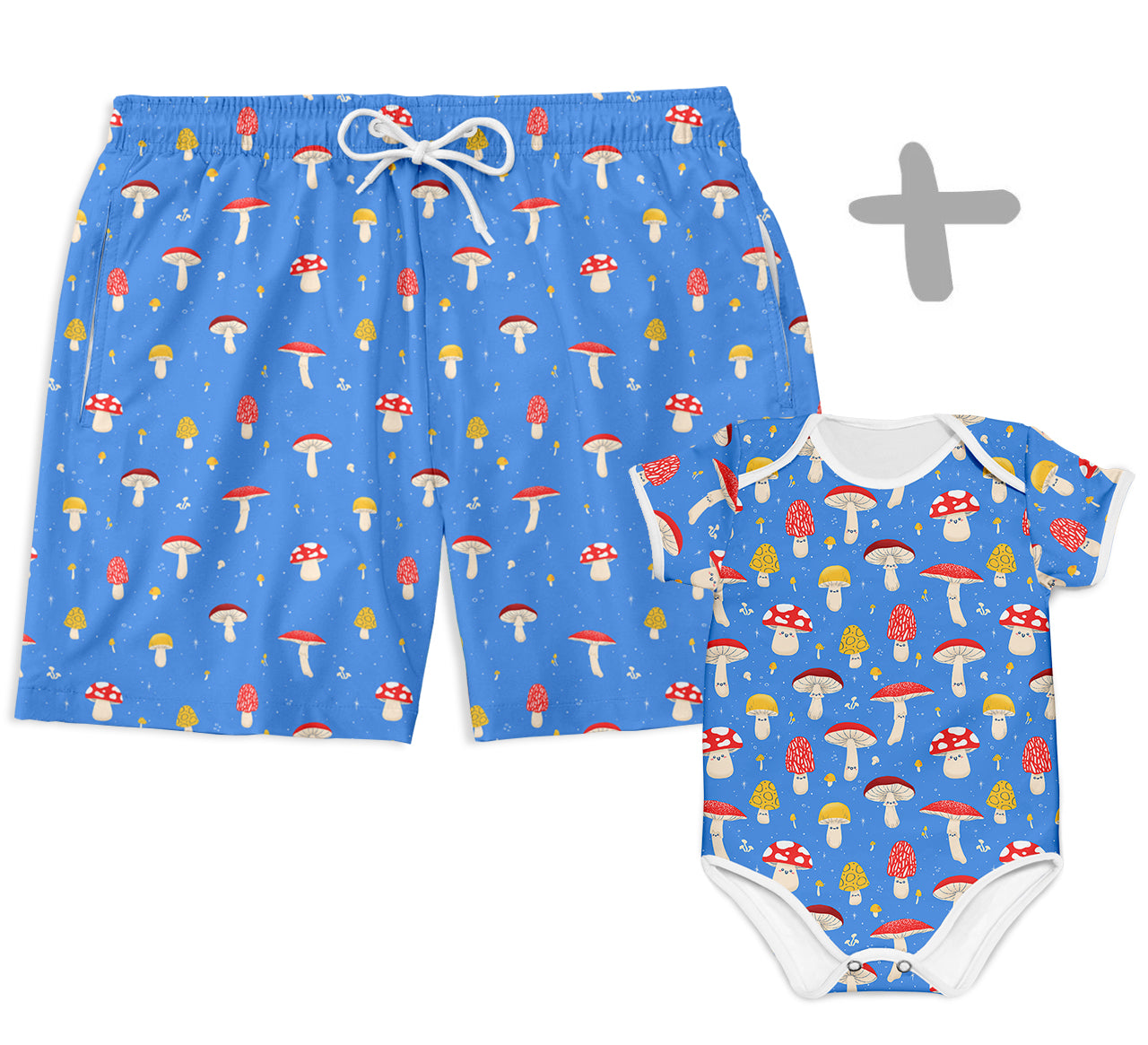 Tal Pai Tal Baby Cogumelo Azul