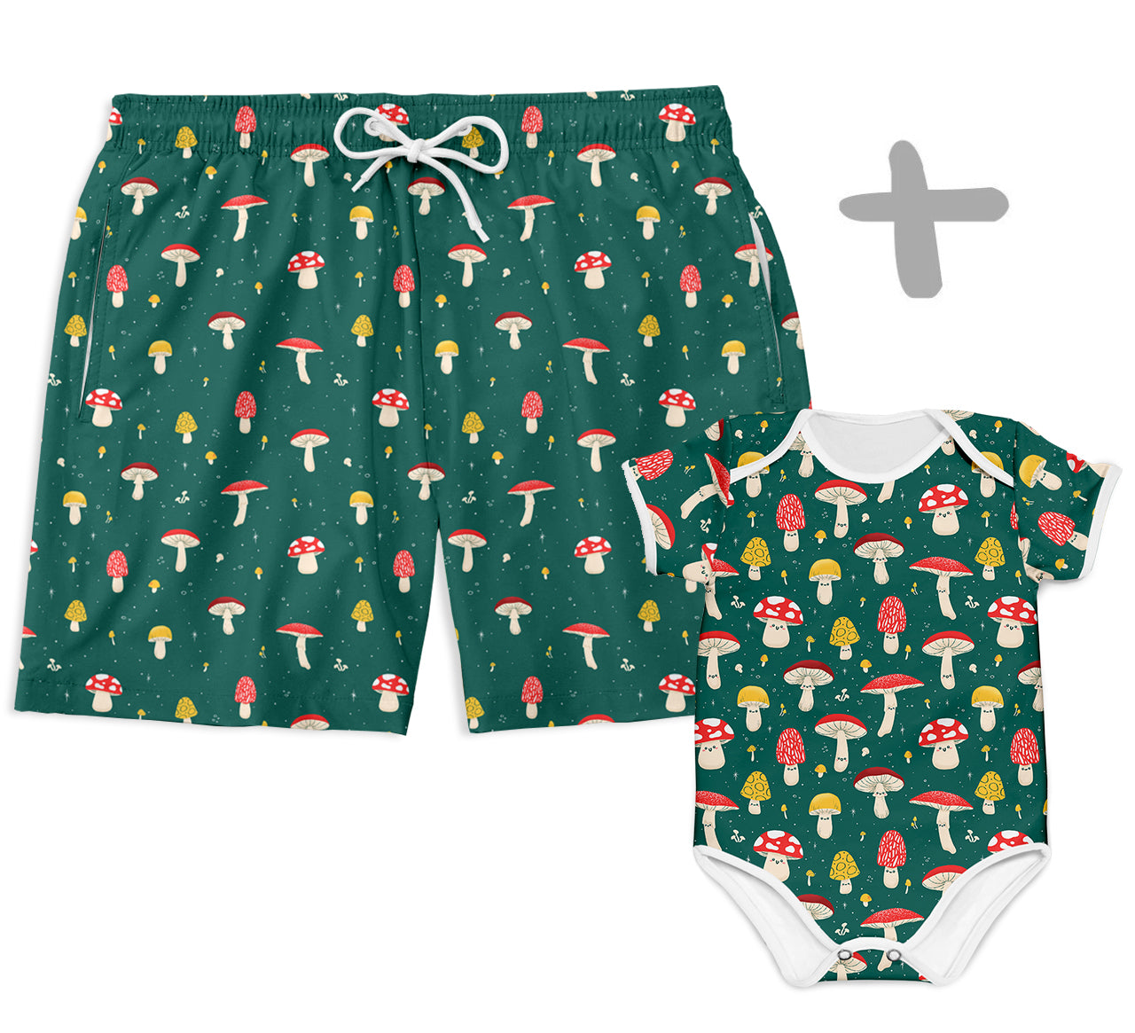 Tal Pai Tal Baby Cogumelo Verde