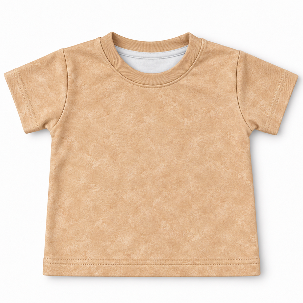 Camiseta Bebê Algodão Marrom Estonado
