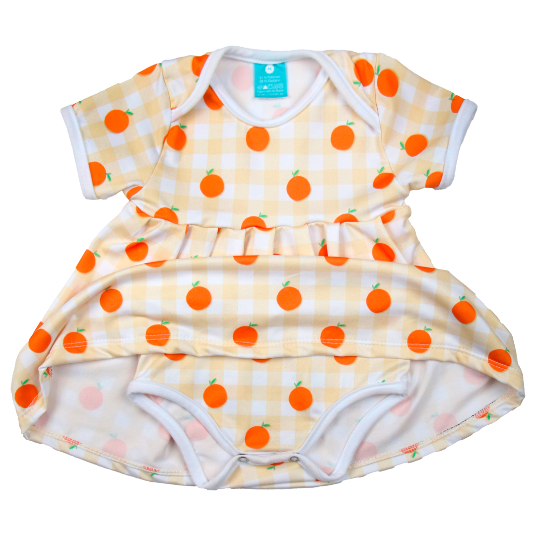 Body Vestido Frutinha Laranja