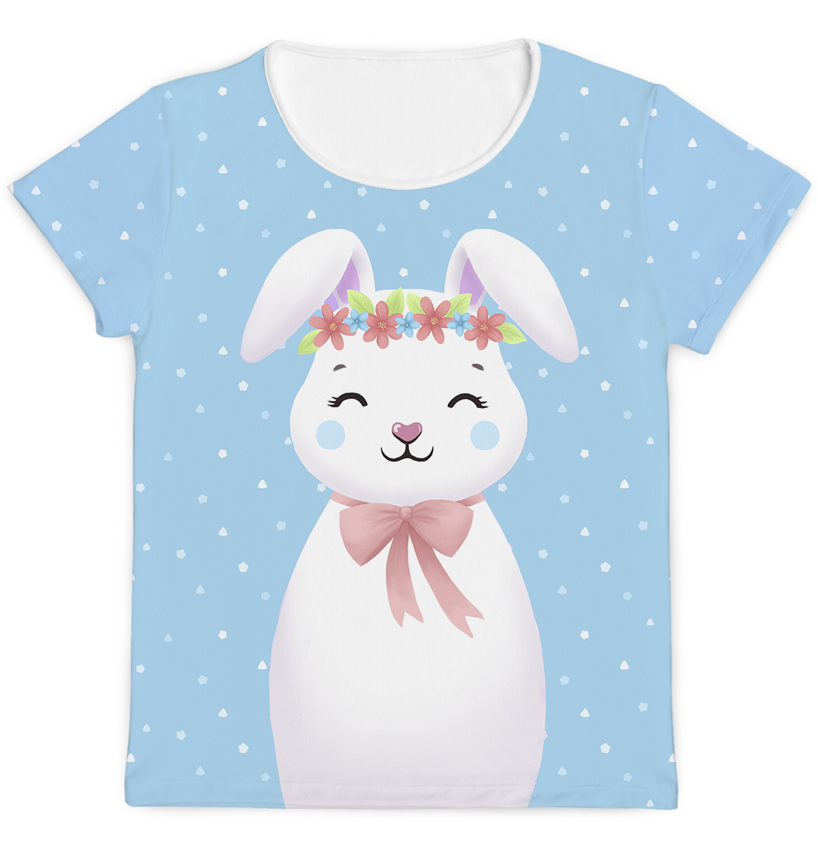 Camiseta Mamãe Coelha Azul