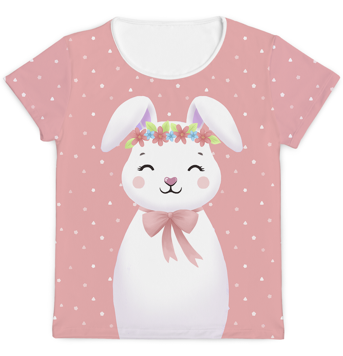 Camiseta Mamãe Coelha Rosa
