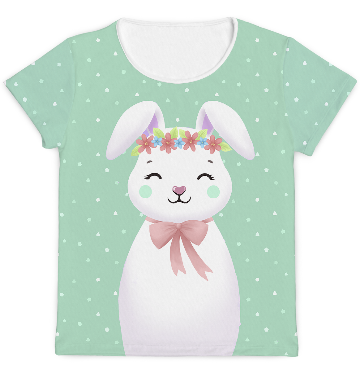 Camiseta Mamãe Coelha Verde