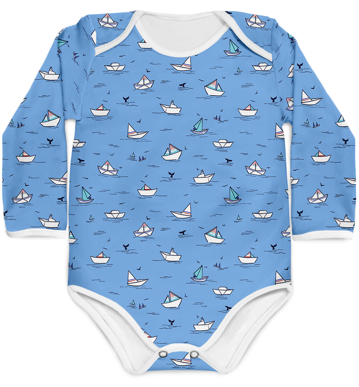 Body Barquinhos Azul