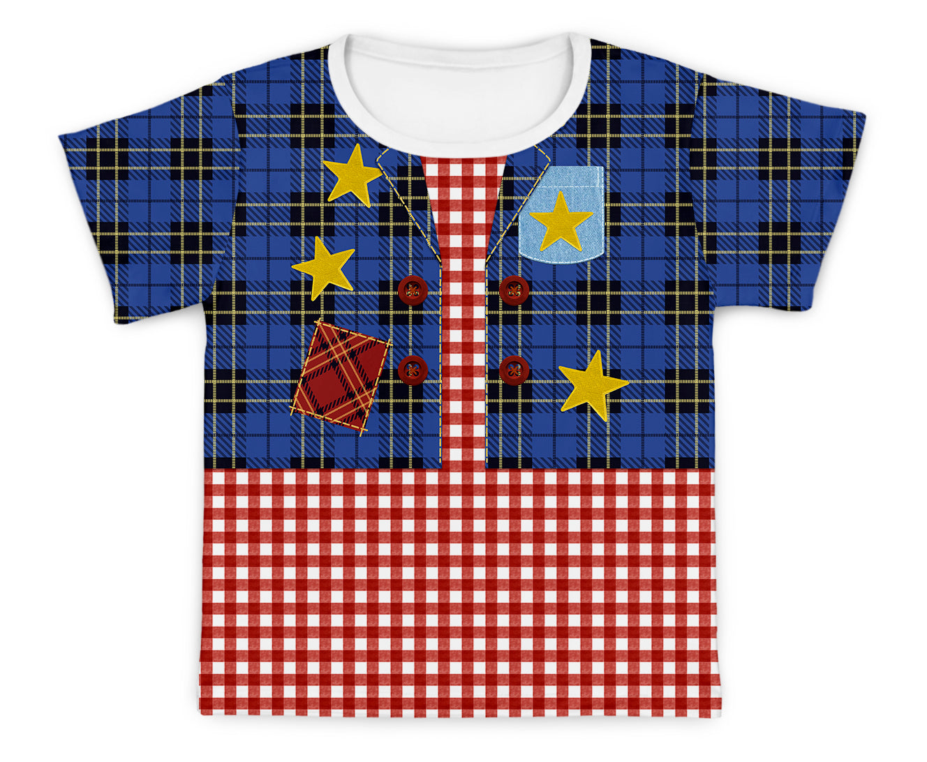 Camiseta Kids Colete Caipira Azul PROMO