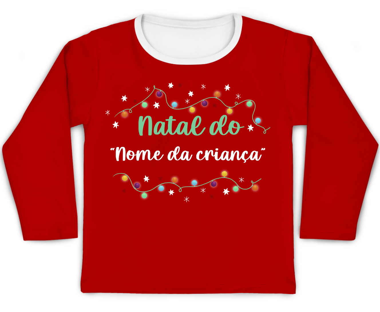 Camiseta Kids Natal Personalizado