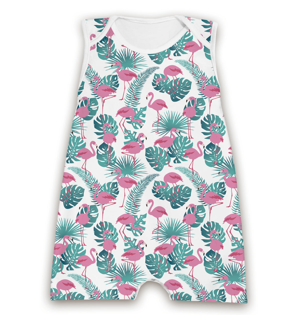 Romper Flamingo Folhas