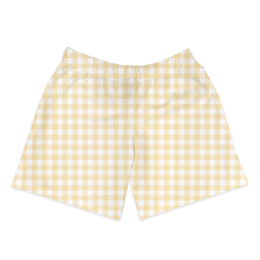 Shorts Infantil Xadrez Laranja