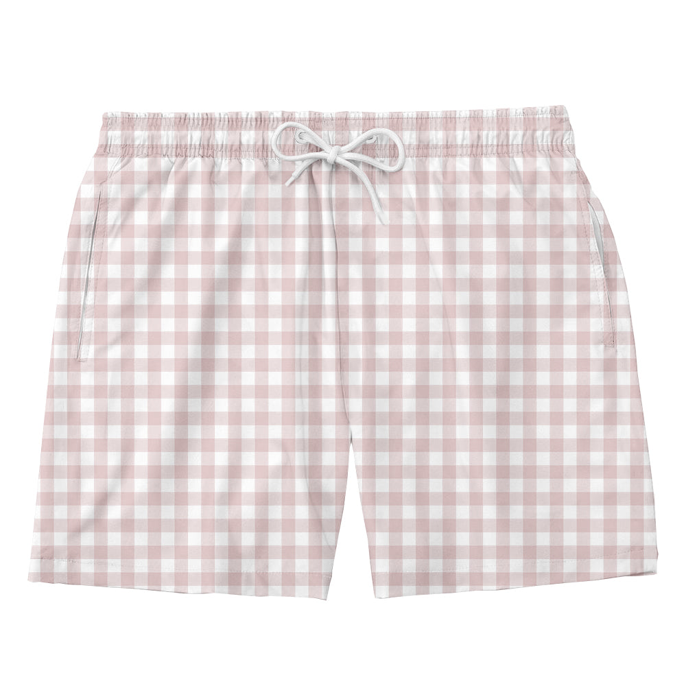 Shorts Papai Xadrez Rosa