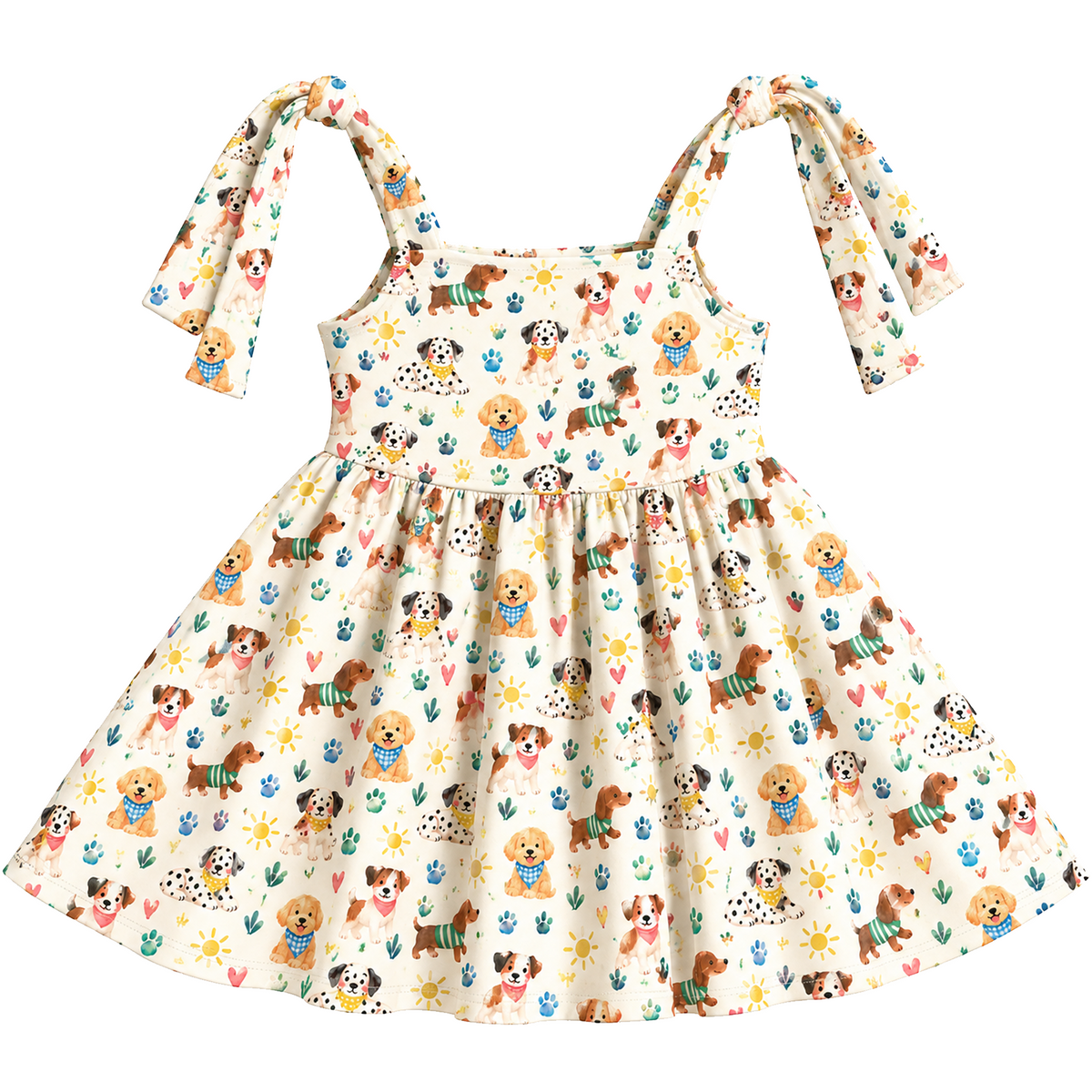 Vestido Lacinho Cachorrinhos