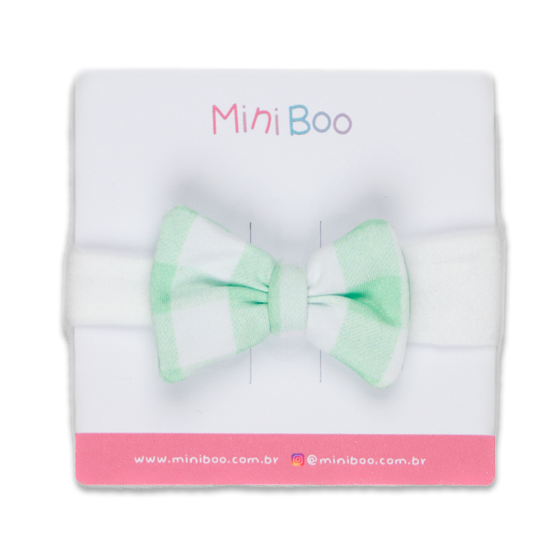 Laço Xadrez Frutinhas Verde