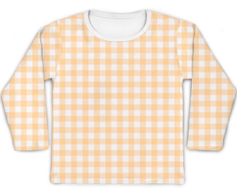 Camiseta Kids Xadrez Laranja