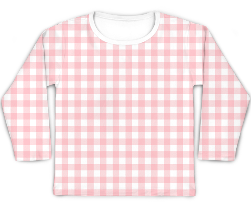 Camiseta Kids Xadrez Rosa