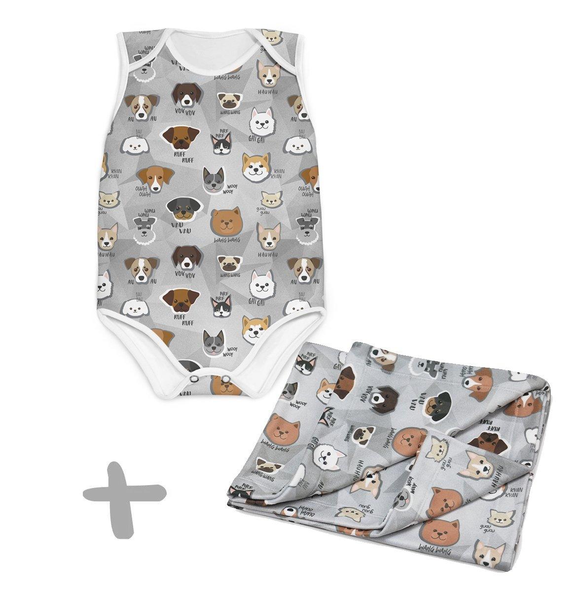 Combo Body + Mantinha Microsoft Dogs - Mini Boo Store