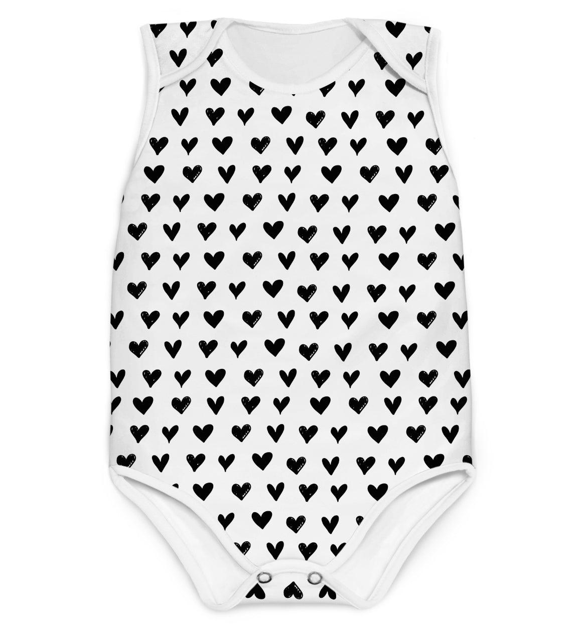 Body Coração da Mamãe P&B - Mini Boo Store