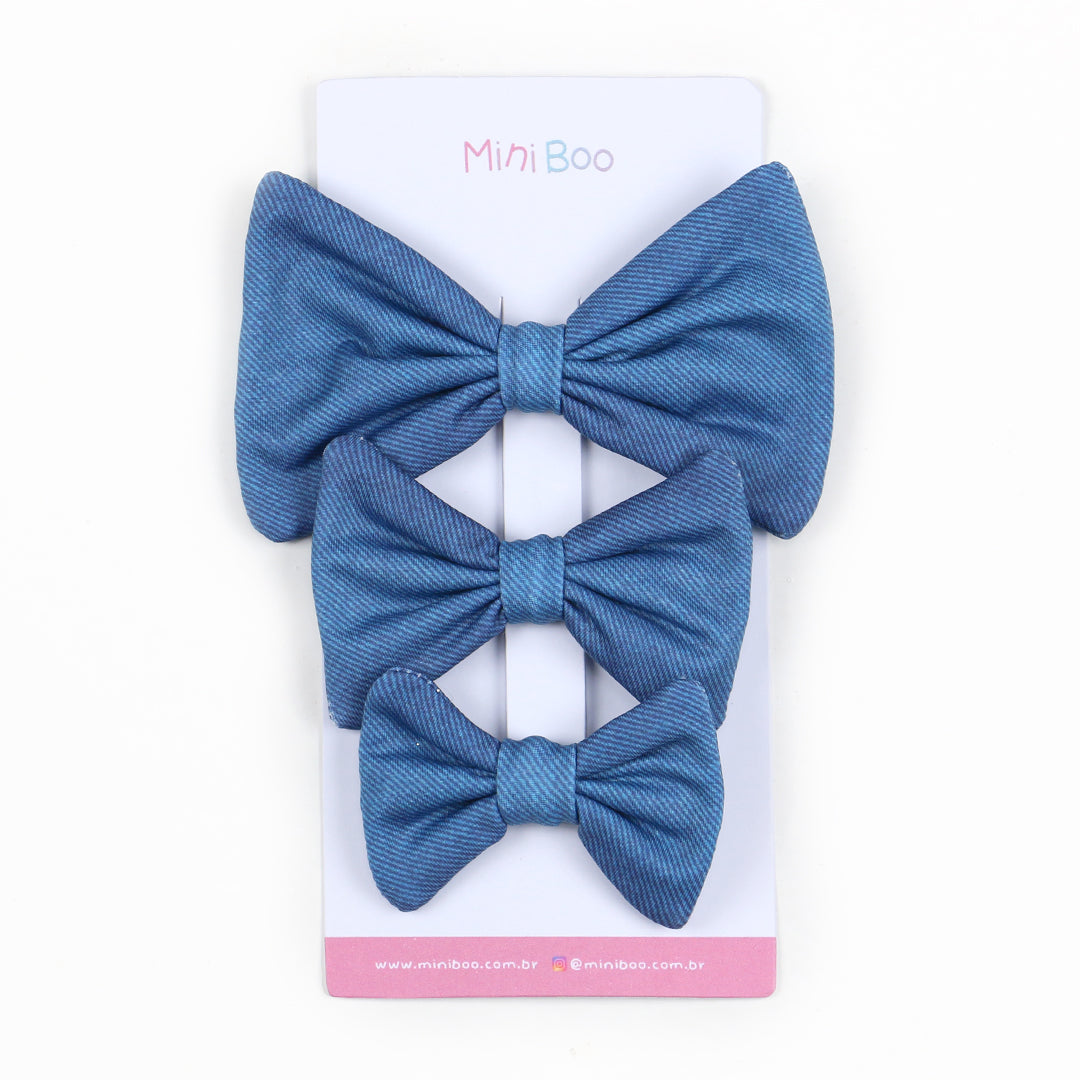 Laço Fake Jeans Azul Escuro