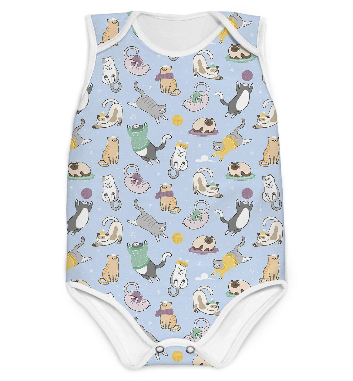 Body Gatinhos Azul - Mini Boo Store