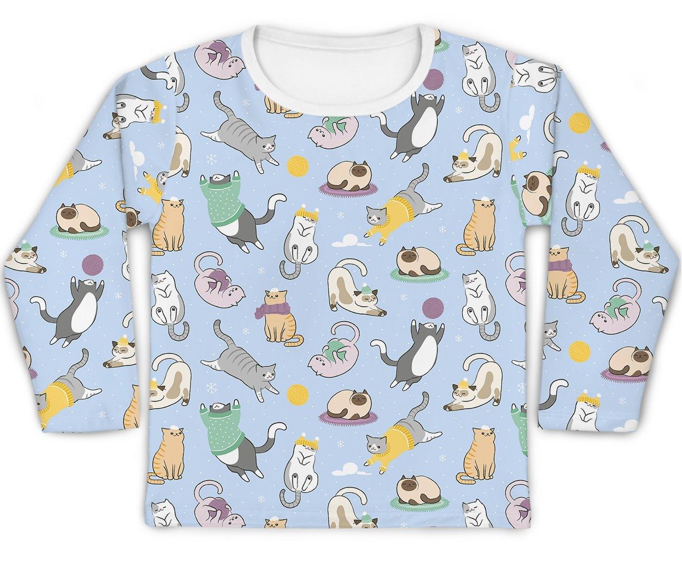 Camiseta Kids Gatinhos Azul - Mini Boo Store