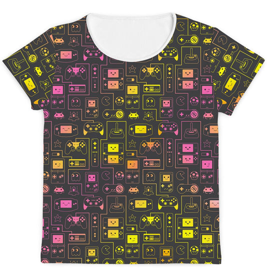 Camiseta Mamãe Vídeo Game Rosa - Mini Boo Store
