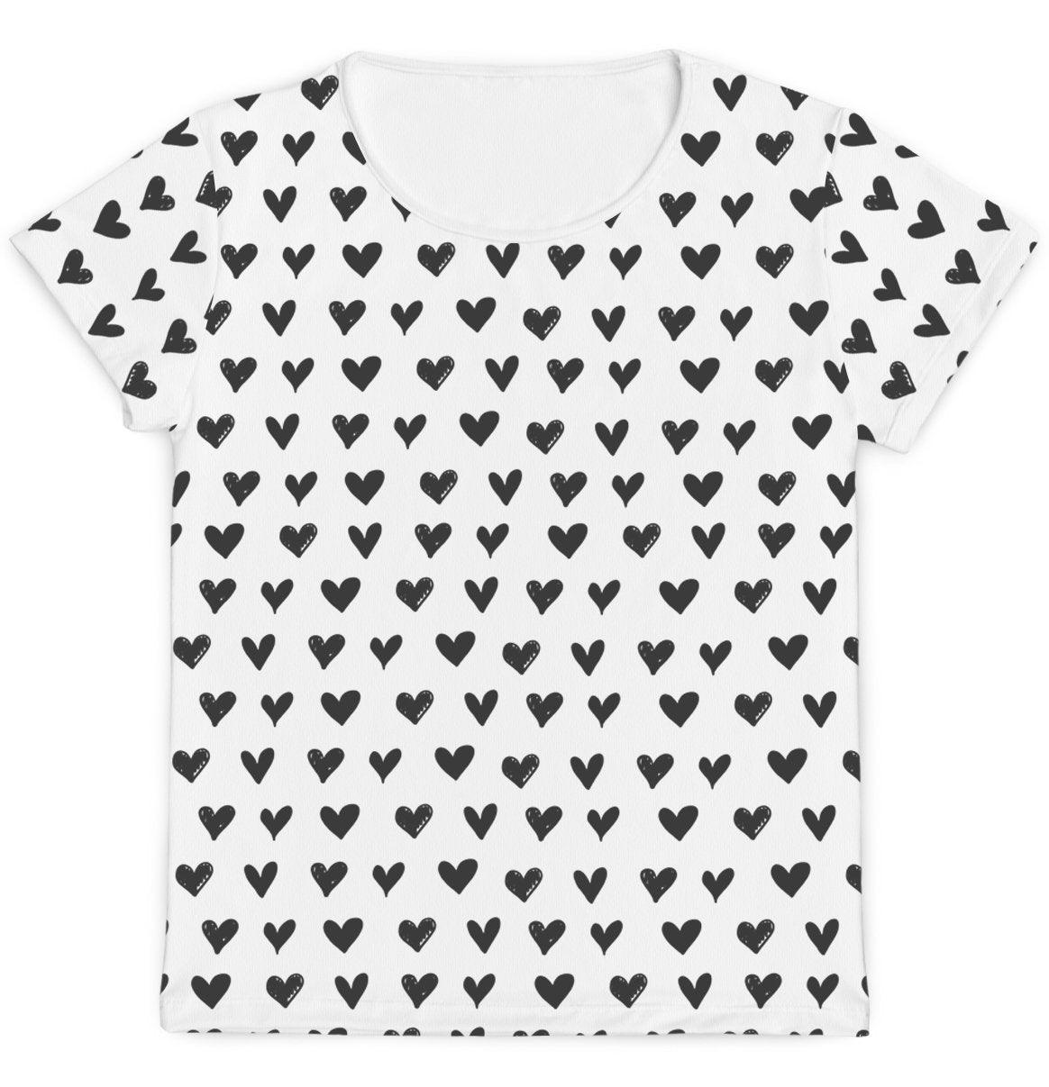 Camiseta Mamãe Coração P&B - Mini Boo Store