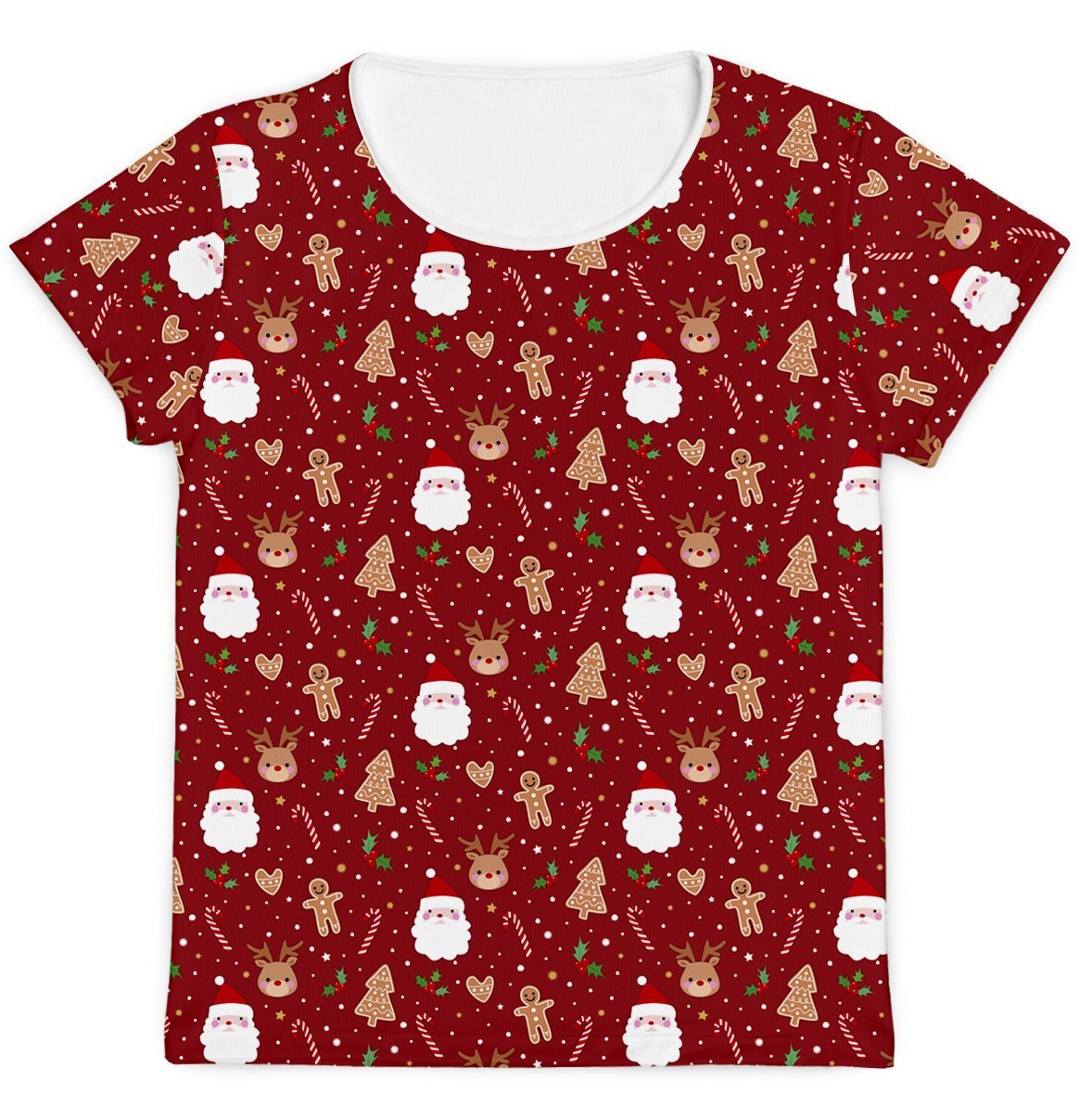 Camiseta Mamãe Natal vermelho