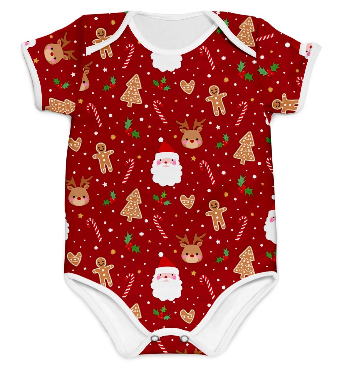 Combo Body Natal Vermelho + Touca