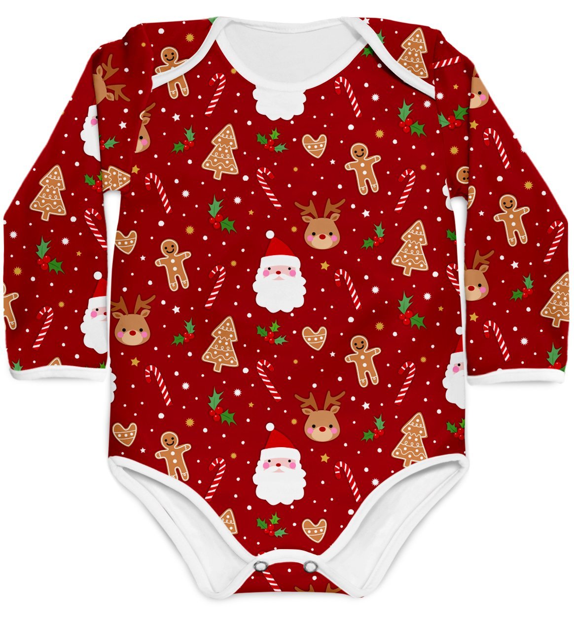 Combo Body Natal Vermelho + Touca