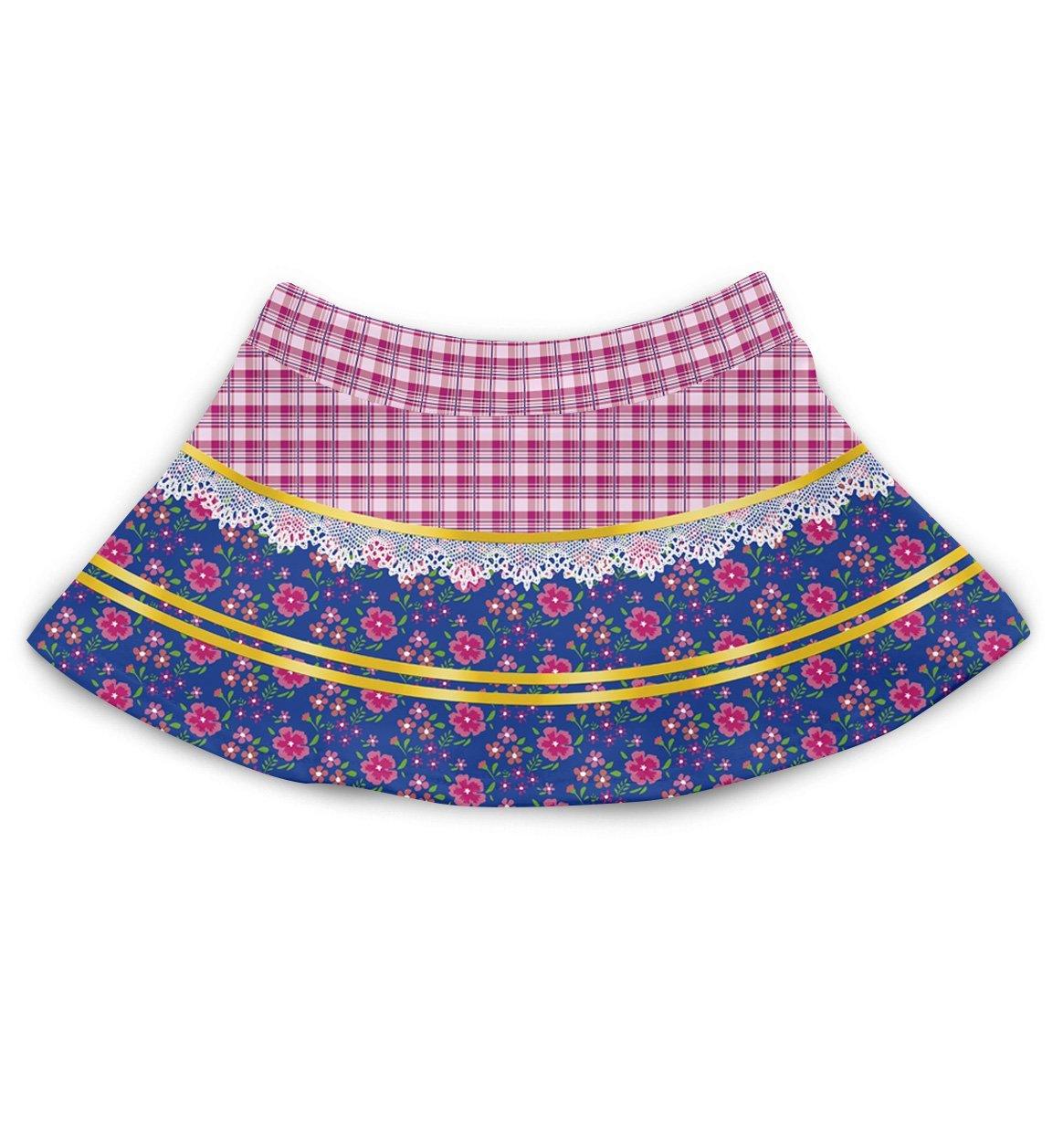 Combo Festa Junina Body + Saia Caipira Flores - Mini Boo Store