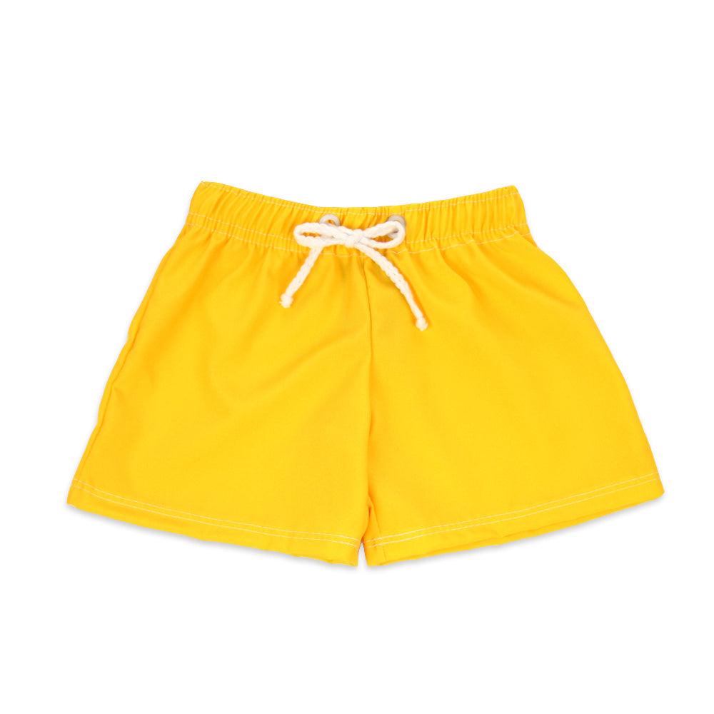Shorts Infantil Liso Amarelo - Mini Boo Store