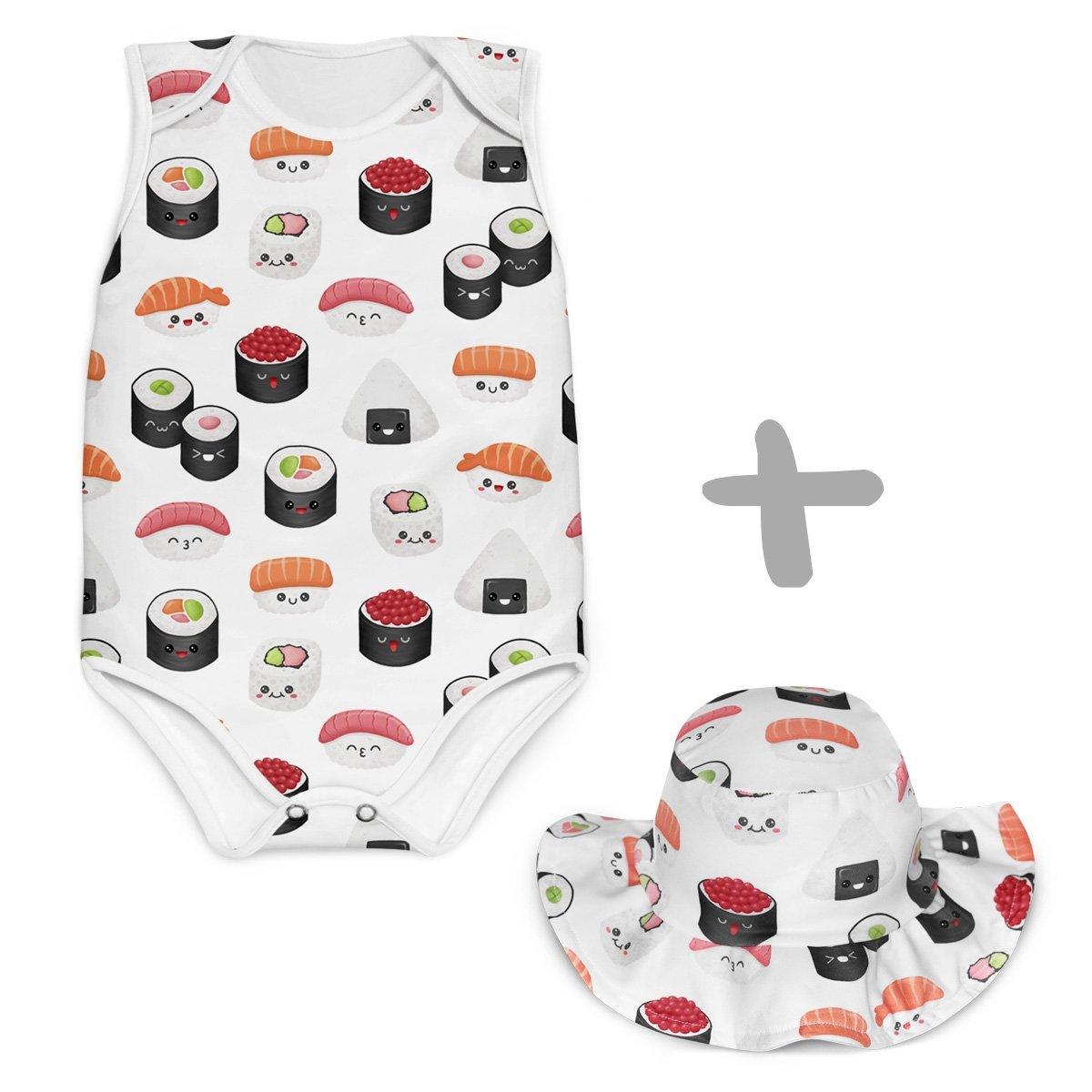Combo Body + Chapéu Sushi - Mini Boo Store