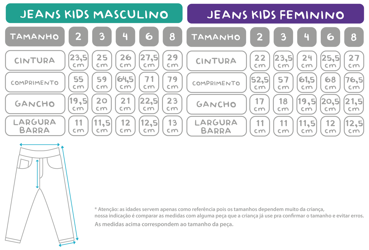 Jeans Azul Claro Kids MiniBoo - Mini Boo Store