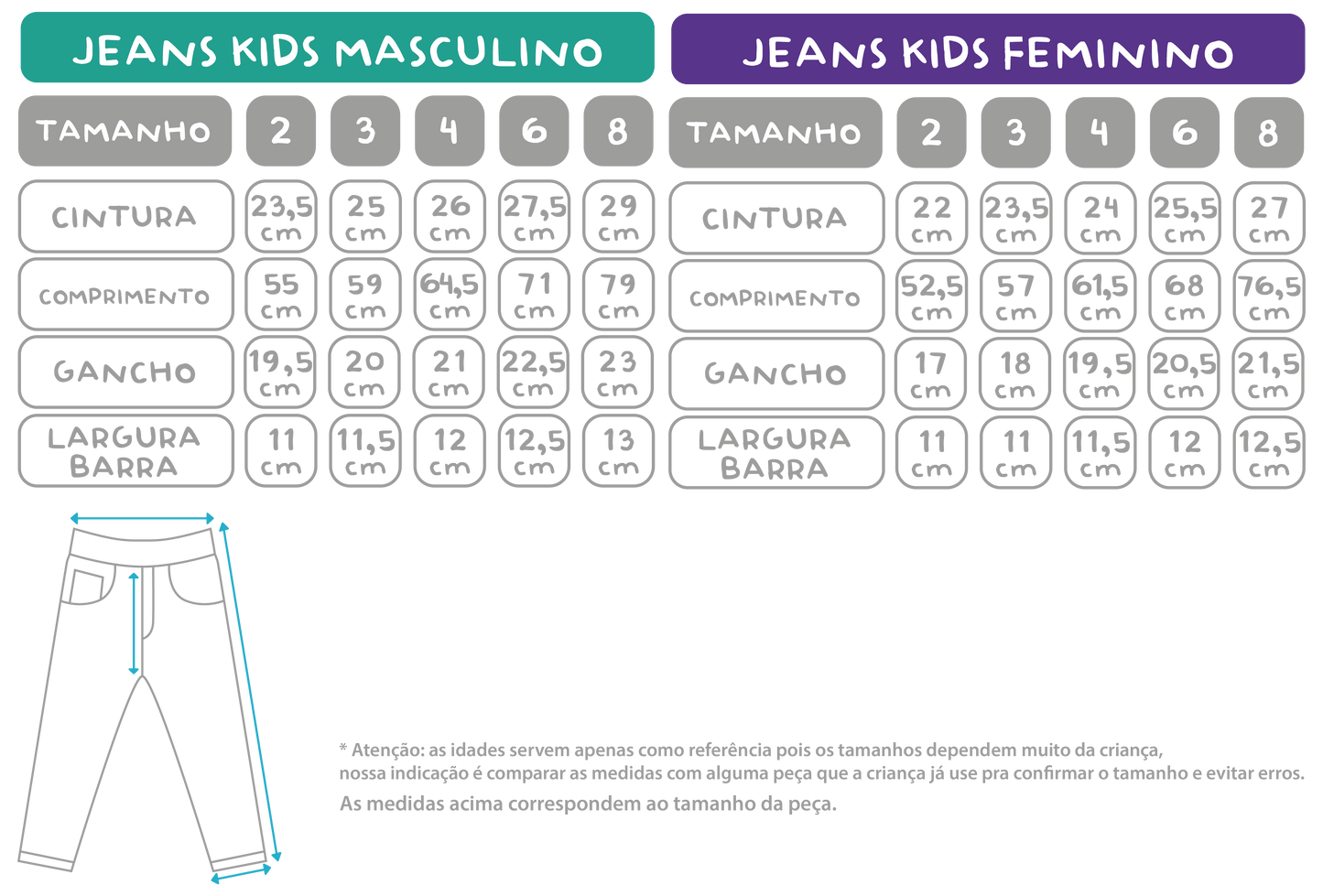 Jeans Roxo Kids MiniBoo - Mini Boo Store