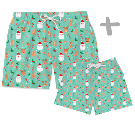 Shorts Tal Pai Tal Baby Natal Verde