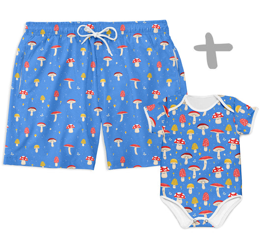 Tal Pai Tal Baby Cogumelo Azul