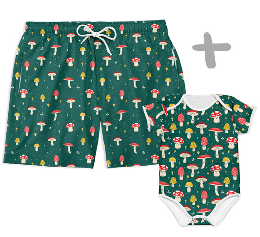 Tal Pai Tal Baby Cogumelo Verde