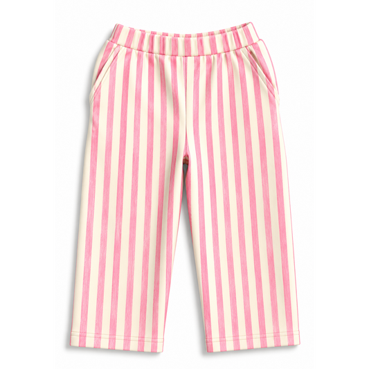 Calça Bebê Listradinha Rosa
