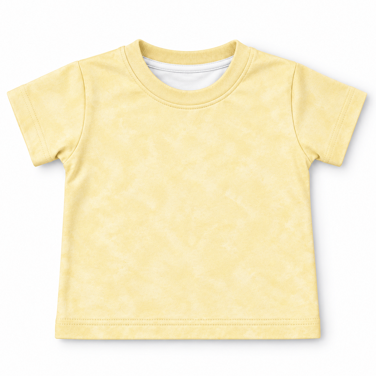 Camiseta Bebê Algodão Amarelo Estonado