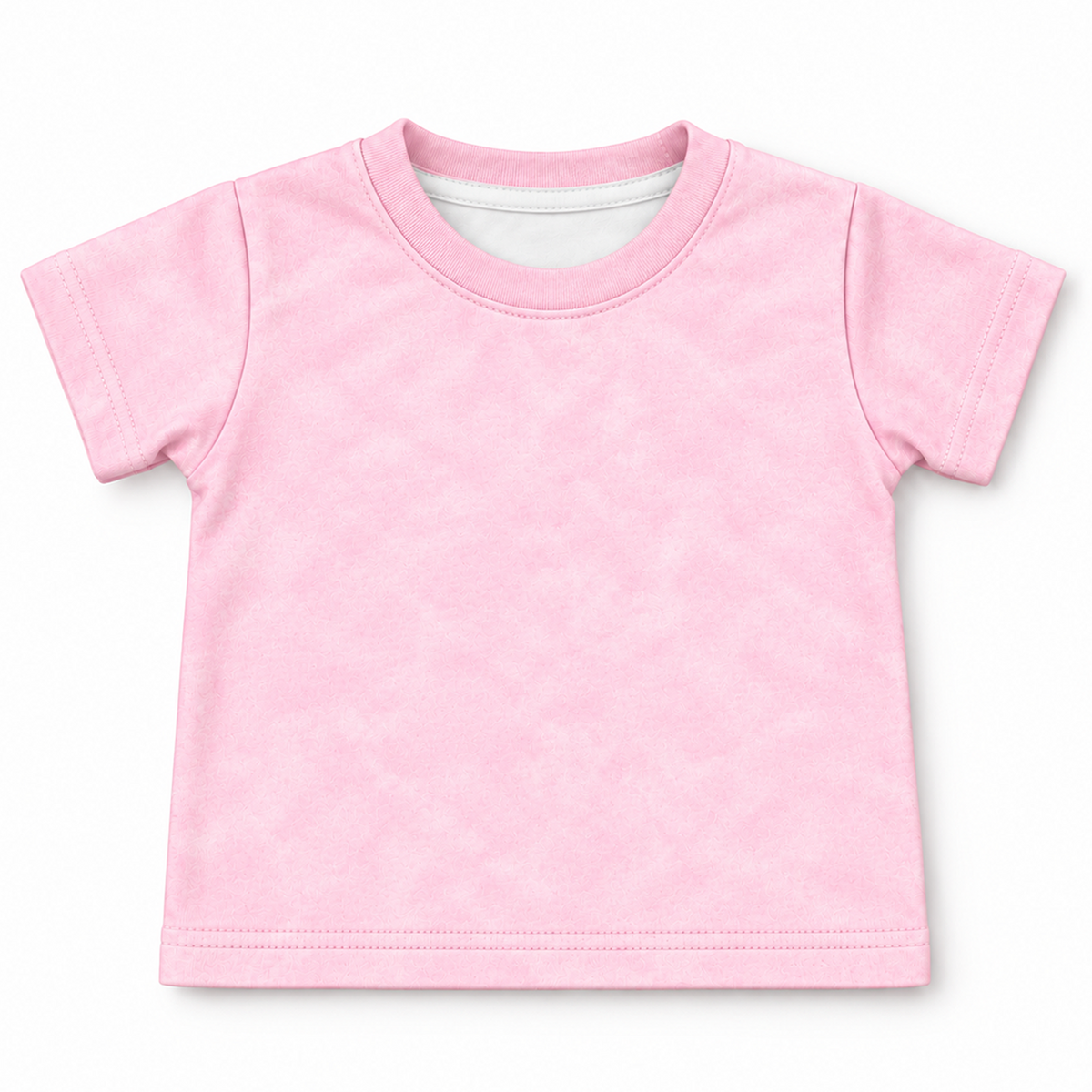 Camiseta Bebê Algodão Rosa Estonado
