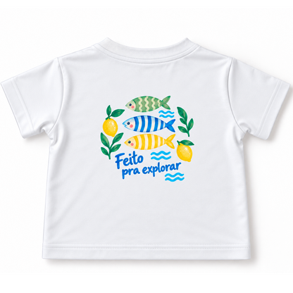 Camiseta Bebê Algodão Sardinhas