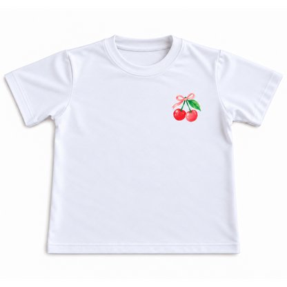 Camiseta Kids Algodão Cerejas