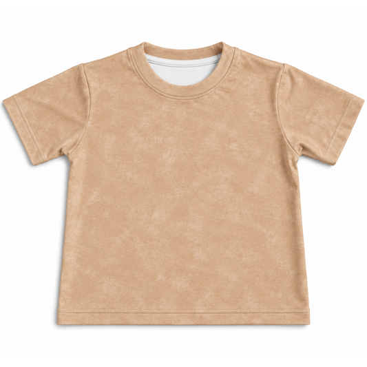 Camiseta Kids Algodão Marrom Estonado