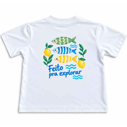 Camiseta Kids Algodão Sardinhas