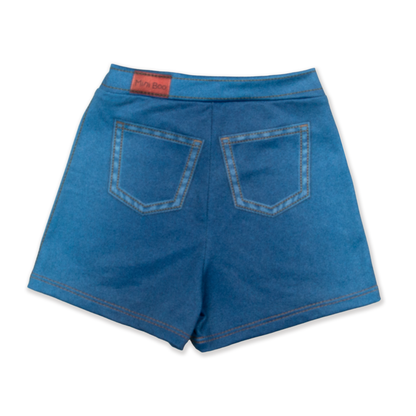 Shorts Fake Jeans Azul Escuro