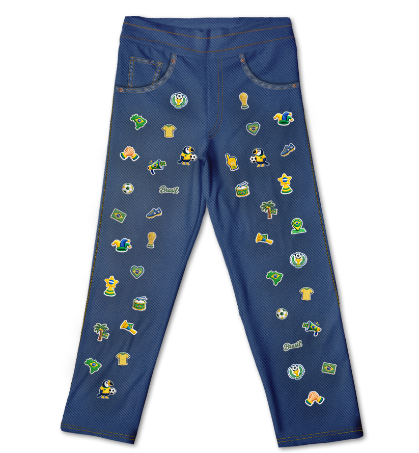 Jeans Brasil Kids Bordadinho Fake