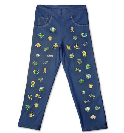 Jeans Brasil Kids Bordadinho Fake