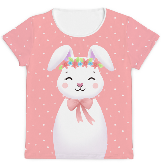 Camiseta Mamãe Coelha Rosa