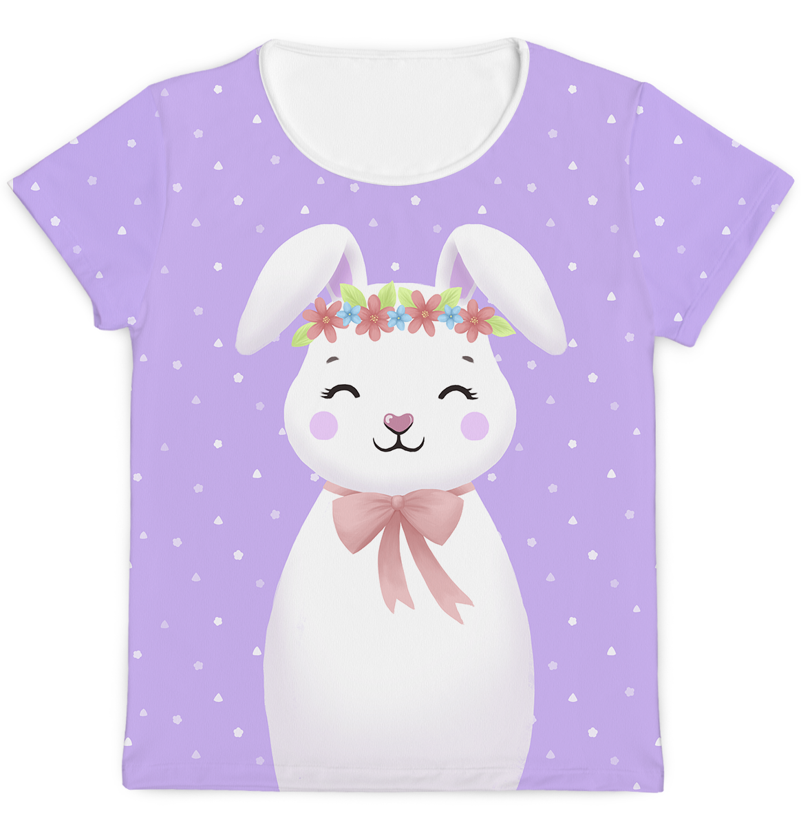 Camiseta Mamãe Coelha Lilás