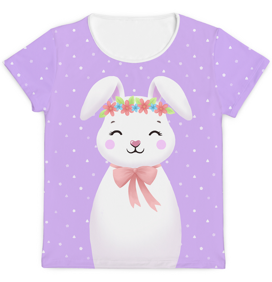 Camiseta Mamãe Coelha Lilás